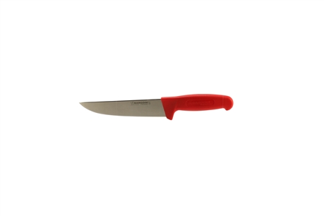 Couteau de boucher professionnel rouge 17 cm - Tom Press