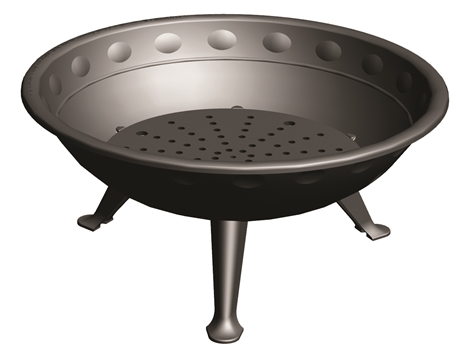 Plaque de cuisson avec grille pour braséro en acier - La Poste