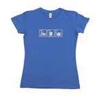 T-shirt femme XL Farm Cook Eat Tom Press bleu sérigraphie grise