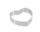 Cercle forme cœur inox 8 cm perforé  bord droit individuel