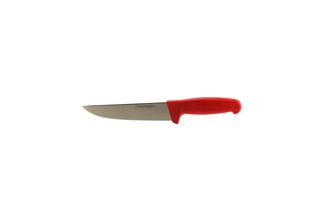 Couteau de boucher professionnel rouge 17 cm