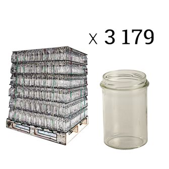 Pot verre à bague protégée 228 ml par palette de 3179